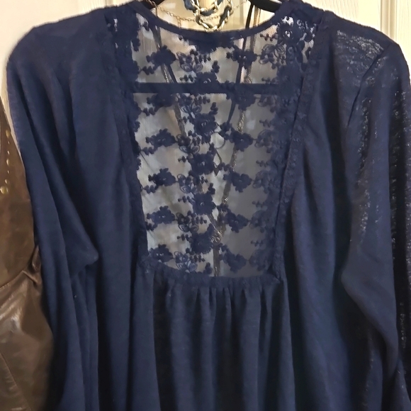 Medium Open Front Lace Detail,duster,cardigan-Skies Are Blue - Picture 6 of 9